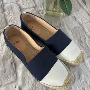 J.Crew Two Tone Espadrille Flats Size 6.5 New